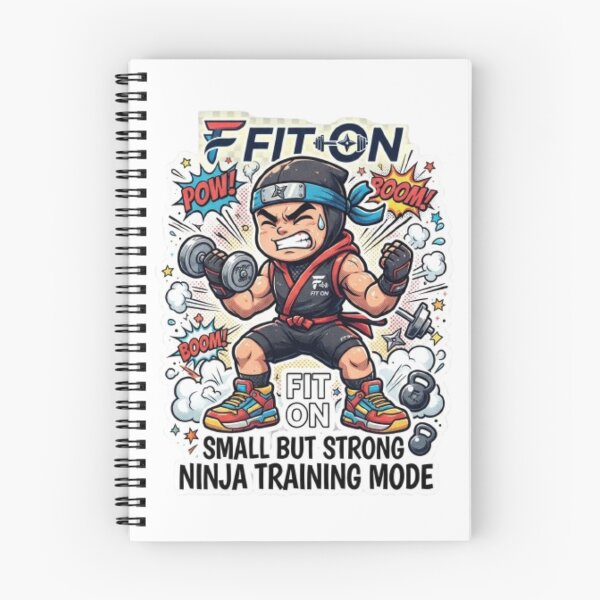 Item preview, FIT ON Mini Ninja Gym Hero – Cute Ninja Fitness Workout T-Shirt designed and sold by Fit On.