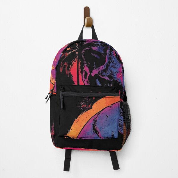 Item preview, Tropical Skull Synthwave Retro Sunset Palm Tree Beach Gothic designed and sold by haitrieuic96.