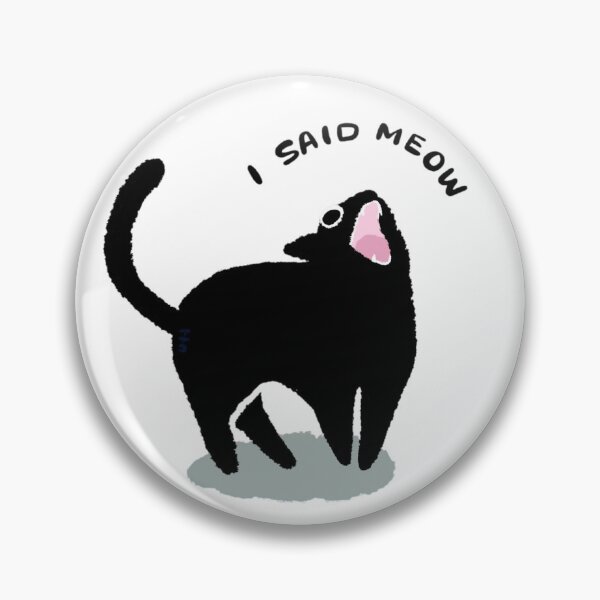Item preview, I Said Meow Screaming Black Cat | Funny Cat Lover T-Shirt designed and sold by JossDesign15.