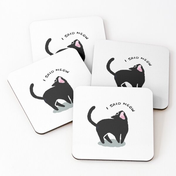 Item preview, I Said Meow Screaming Black Cat | Funny Cat Lover T-Shirt designed and sold by JossDesign15.