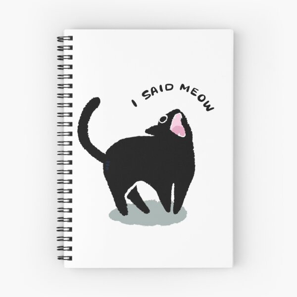Item preview, I Said Meow Screaming Black Cat | Funny Cat Lover T-Shirt designed and sold by JossDesign15.