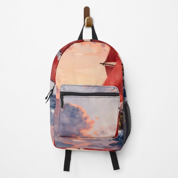 Item preview, Sailing into the Dawn: Crimson Sails Clipper designed and sold by Serene Strokes Art.