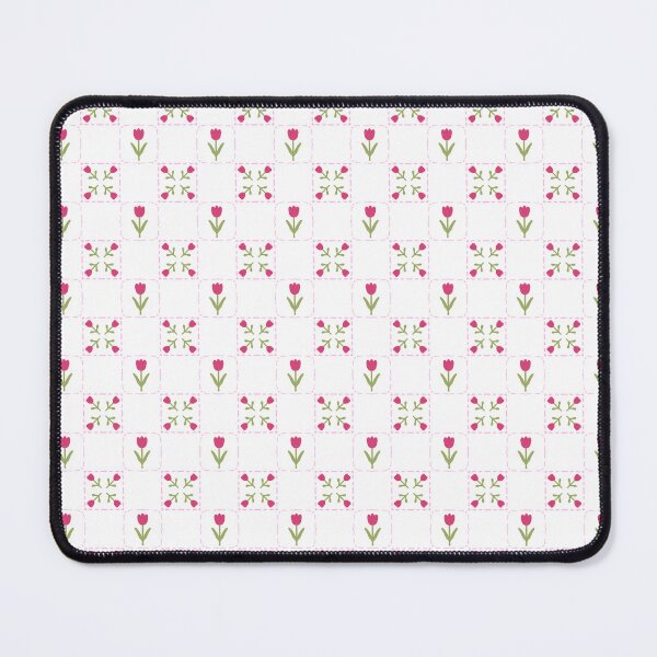 Item preview, Pink Tulip Grid Gingham Pattern designed and sold by Zaya_art.