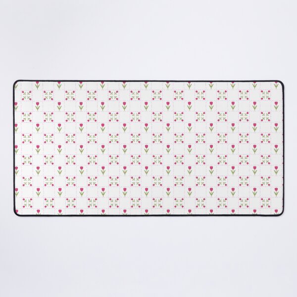 Item preview, Pink Tulip Grid Gingham Pattern designed and sold by Zaya_art.