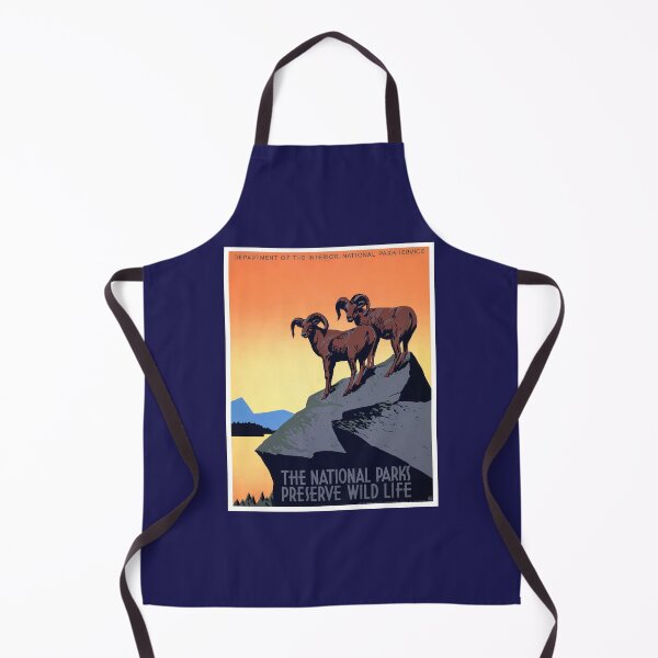 Item preview, US WPA Program Poster | The National Parks Preserve Wildlife W/ Rams and the Sunrise | 1939 designed and sold by Vintage Poster Supply.