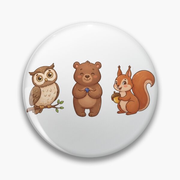 Item preview, Cute Forest Animals Fox Owl Bear Squirrel Deer Nature Aesthetic designed and sold by Rehnair.