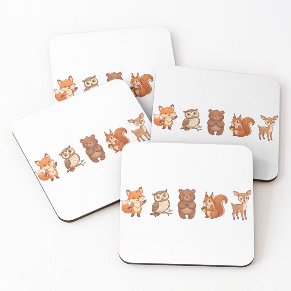 Item preview, Cute Forest Animals Fox Owl Bear Squirrel Deer Nature Aesthetic designed and sold by Rehnair.