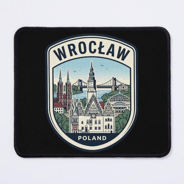 Item preview, Wroclaw Poland Vintage Travel Badge Skyline designed and sold by k3rstman1.