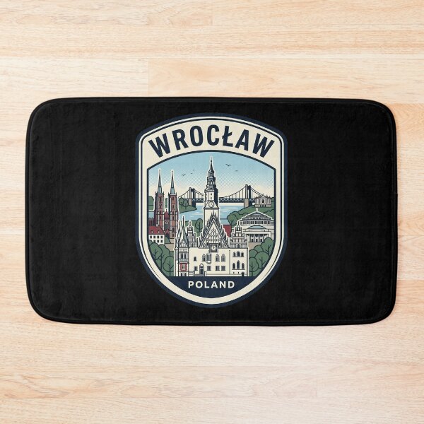 Item preview, Wroclaw Poland Vintage Travel Badge Skyline designed and sold by k3rstman1.