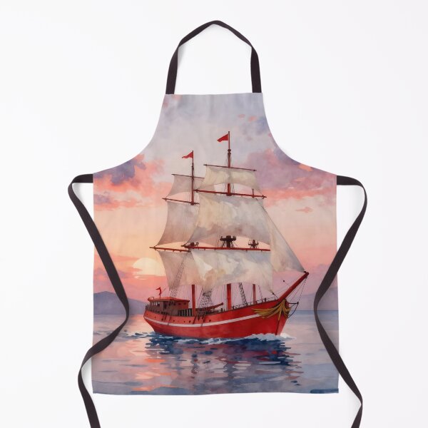 Item preview, Crimson Hull Clipper: Dawn Serenade designed and sold by Serene Strokes Art.