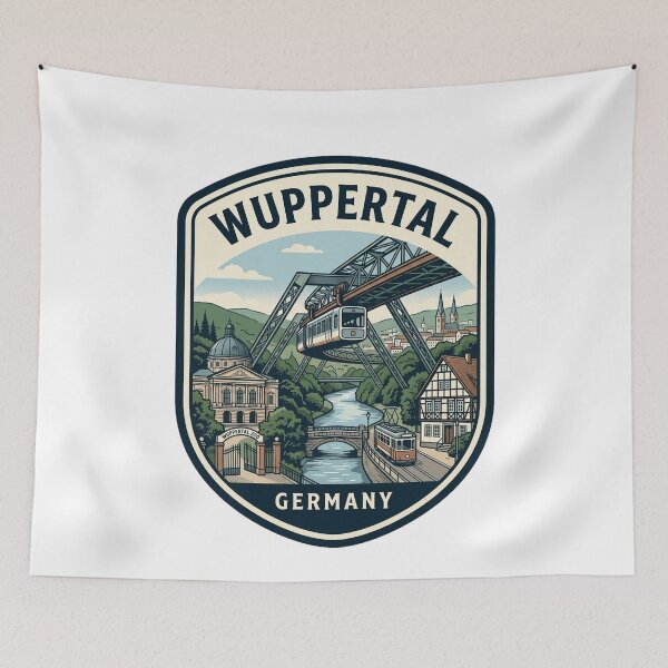Item preview, Vintage Wuppertal Germany Schwebebahn Travel Badge designed and sold by k3rstman1.
