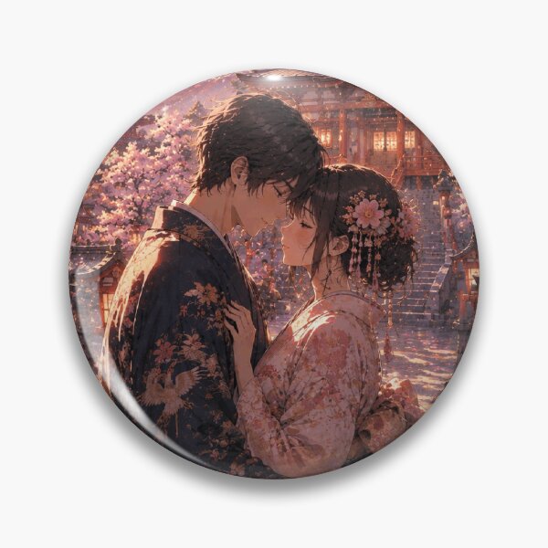 Item preview, Romantic Japanse Spring - Anime Couple Under Cherry Blossoms designed and sold by CzipipitoStudio.