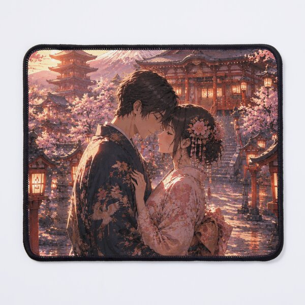 Item preview, Romantic Japanse Spring - Anime Couple Under Cherry Blossoms designed and sold by CzipipitoStudio.