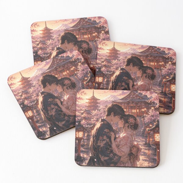Item preview, Romantic Japanse Spring - Anime Couple Under Cherry Blossoms designed and sold by CzipipitoStudio.