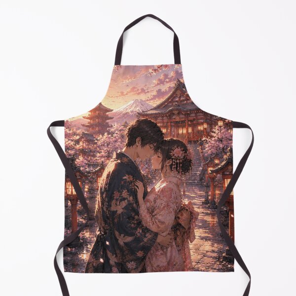 Item preview, Romantic Japanse Spring - Anime Couple Under Cherry Blossoms designed and sold by CzipipitoStudio.