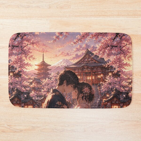 Item preview, Romantic Japanse Spring - Anime Couple Under Cherry Blossoms designed and sold by CzipipitoStudio.