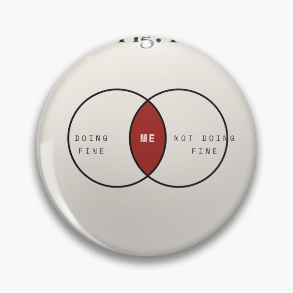 Item preview, Doing Fine Not Doing Fine Venn Diagram designed and sold by besiwashere.