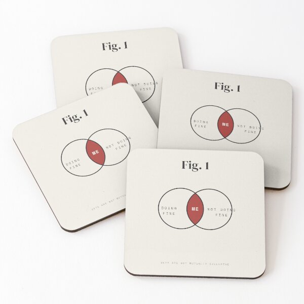 Item preview, Doing Fine Not Doing Fine Venn Diagram designed and sold by besiwashere.