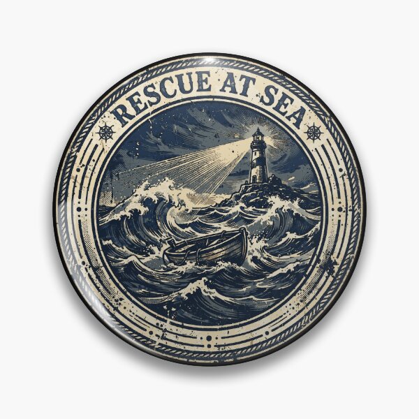 Item preview, Rescue at Sea Vintage Maritime Heritage Design | Historic Ocean Rescue designed and sold by Coasties.