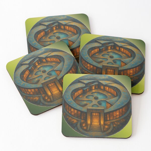 Item preview, Ancient Circular Stone Temple Sanctuary Illustration designed and sold by suha-art.