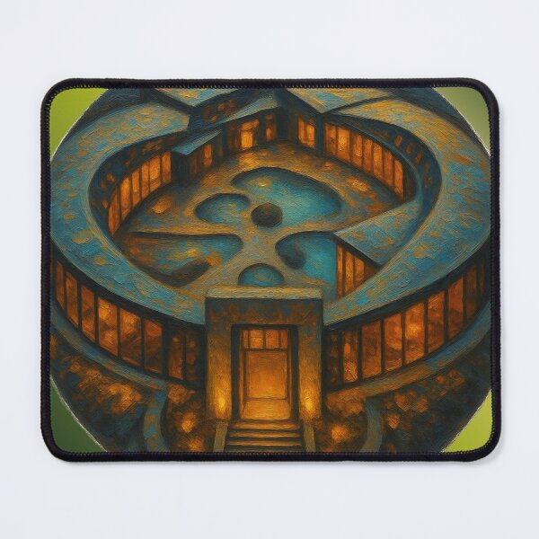 Item preview, Ancient Circular Stone Temple Sanctuary Illustration designed and sold by suha-art.