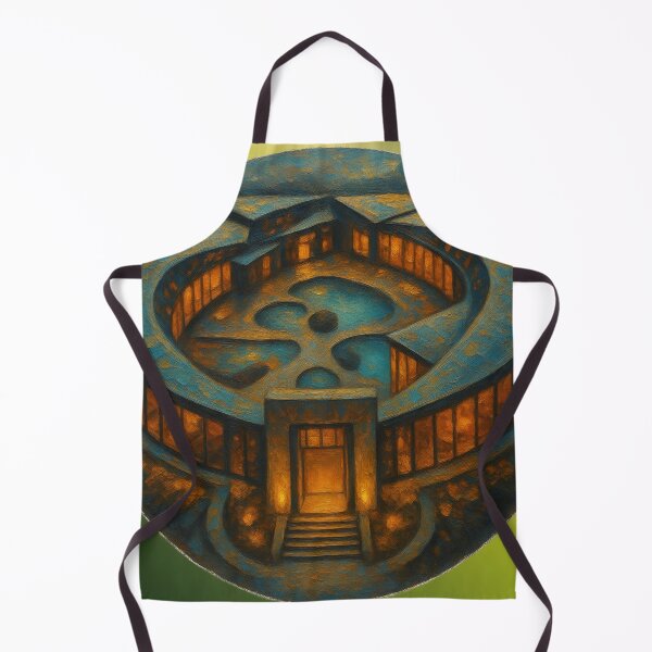Item preview, Ancient Circular Stone Temple Sanctuary Illustration designed and sold by suha-art.