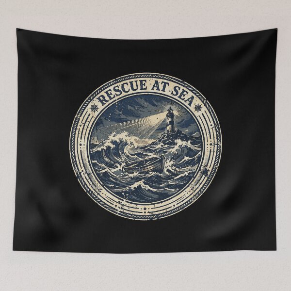 Item preview, Rescue at Sea Vintage Maritime Heritage Design | Historic Ocean Rescue designed and sold by Coasties.