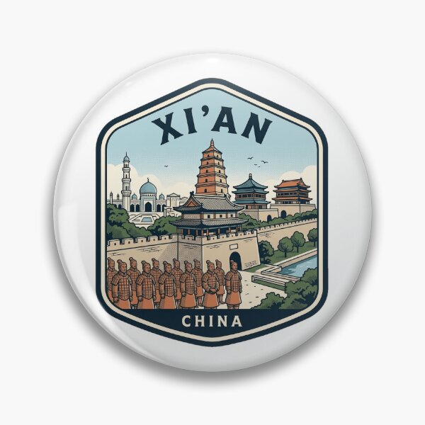 Item preview, Xi'an China Terracotta Warriors Vintage Travel Badge designed and sold by k3rstman1.