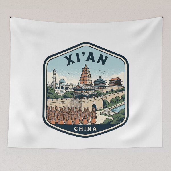 Item preview, Xi'an China Terracotta Warriors Vintage Travel Badge designed and sold by k3rstman1.