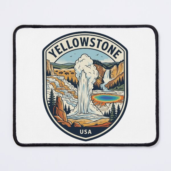 Item preview, Yellowstone National Park Vintage Retro Emblem designed and sold by k3rstman1.