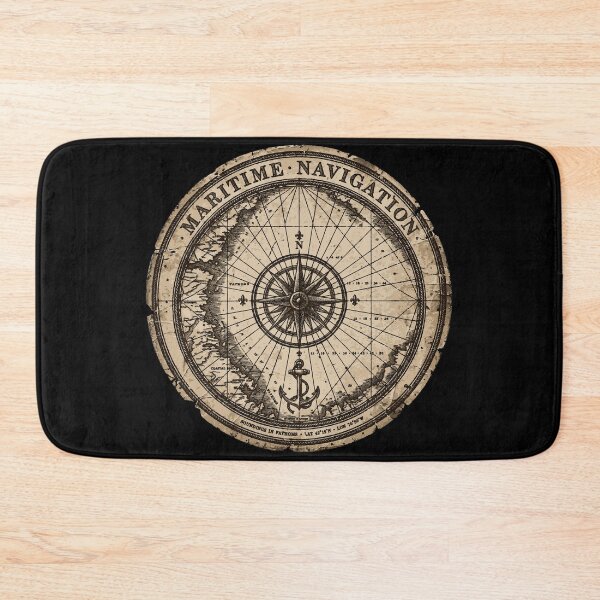 Item preview, Vintage Maritime Navigation Heritage Design | Nautical Chart & Compass Art designed and sold by Coasties.