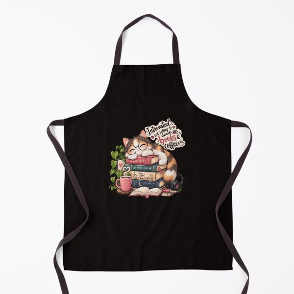 Item preview, Introverted But Willing To Discuss Books And Coffee Cute Cat Sticker designed and sold by Salwastore.