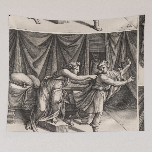 Item preview, Joseph Fleeing Potiphar's Wife Engraving designed and sold by artofuniverse.