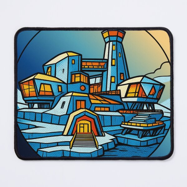 Item preview, Retro Futuristic Lighthouse Coastal Base Illustration designed and sold by suha-art.