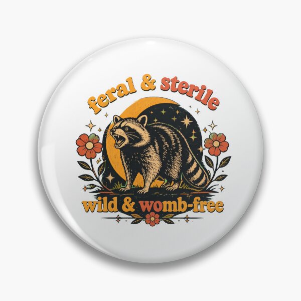 Item preview, Feral & Sterile Raccoon Retro Sunburst Wild Womb Free designed and sold by zuri-frost-poi.