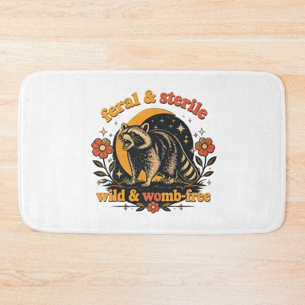 Item preview, Feral & Sterile Raccoon Retro Sunburst Wild Womb Free designed and sold by zuri-frost-poi.