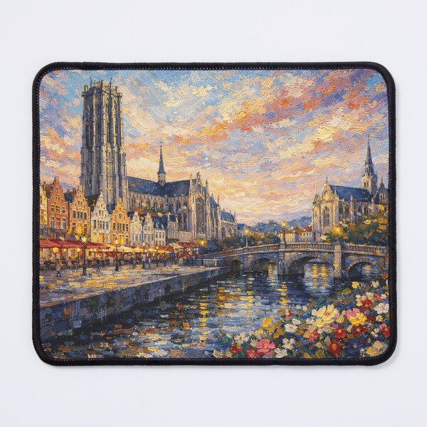 Item preview, A painting of Mechelen, Belgium – A Beautiful City in Europe. designed and sold by GalleryKauffeld.