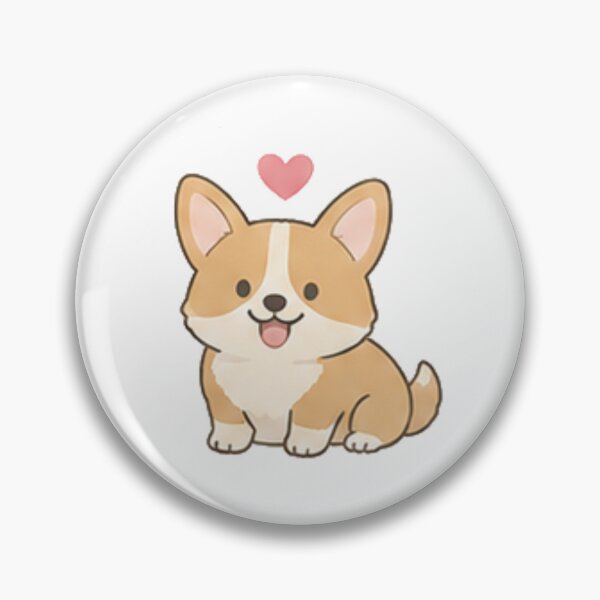 Item preview, Cute Kawaii Corgi Puppy Floating Heart Dog Lover Aesthetic designed and sold by Rehnair.