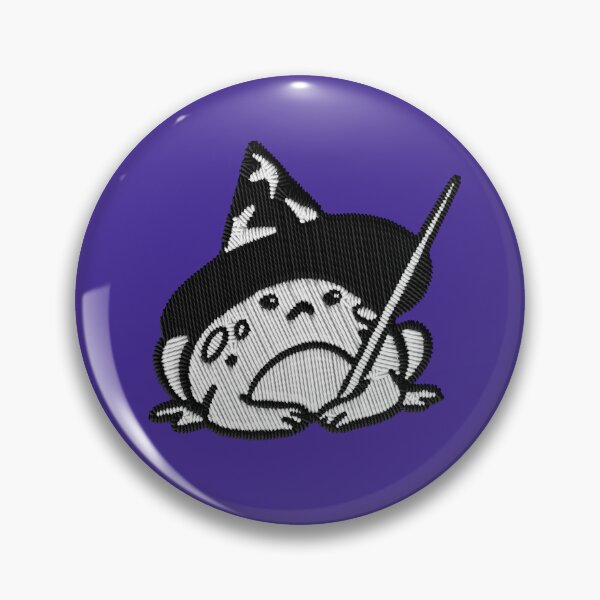 Item preview, Witch Frog Halloween Embroidery Patch Sticker – Black and White designed and sold by · GAMING SOUL ·.