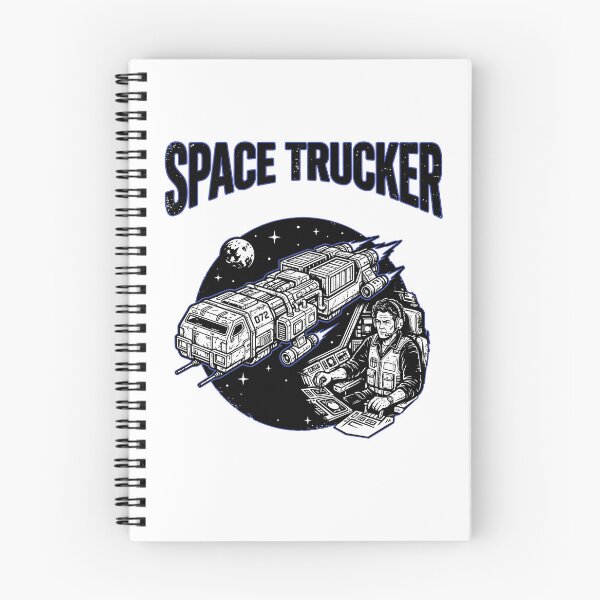 Item preview, Space Trucker - Retro Sci-Fi Spaceship Cargo Hauler designed and sold by TontikDesign.