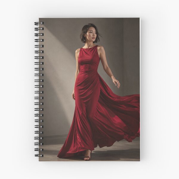 Item preview, Crimson Flow – Elegant Woman in a Flowing Red Dress designed and sold by SEIMEI2025.
