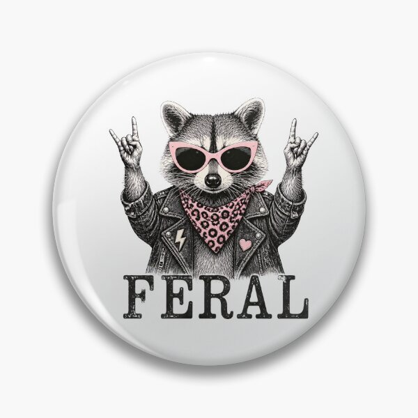Item preview, Feral Raccoon Rocker Sunglasses Pearl Necklace Funny Animal designed and sold by zuri-frost-poi.