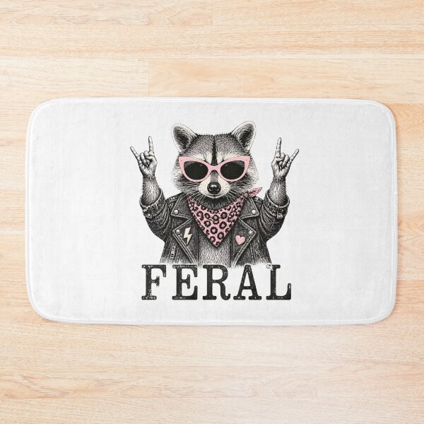 Item preview, Feral Raccoon Rocker Sunglasses Pearl Necklace Funny Animal designed and sold by zuri-frost-poi.