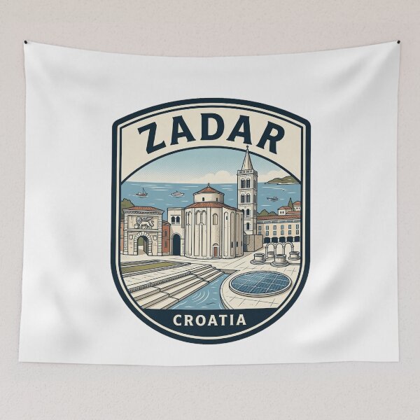 Item preview, Zadar Croatia Vintage Travel Emblem designed and sold by k3rstman1.