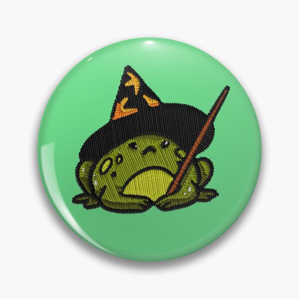 Item preview, Kawaii Witch Frog Halloween Embroidery Patch Sticker designed and sold by · GAMING SOUL ·.