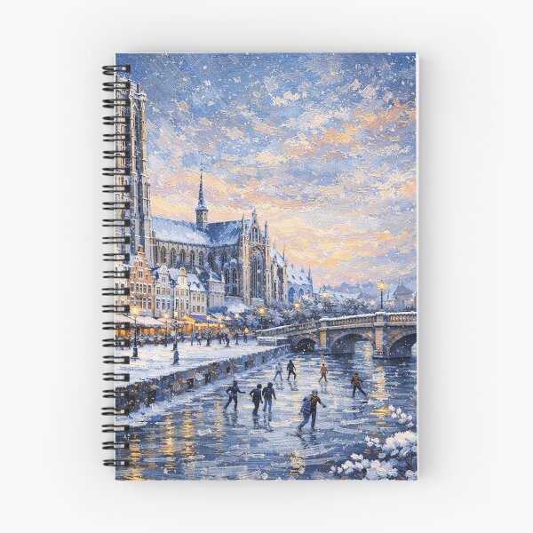 Item preview, Mechelen in Belgium painting – A Winter Scene in This Beautiful European City. designed and sold by GalleryKauffeld.