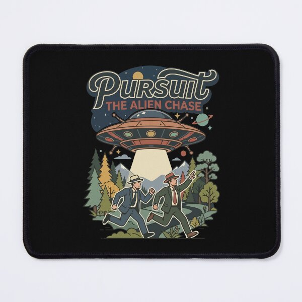 Item preview, Pursuit: The Alien Chase - Vintage UFO Abduction Retro Sci-Fi T-Shirt designed and sold by TontikDesign.