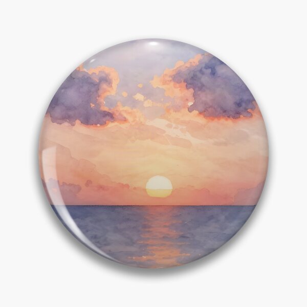Item preview, Sunset: Peaceful Ocean Horizon designed and sold by Serene Strokes Art.