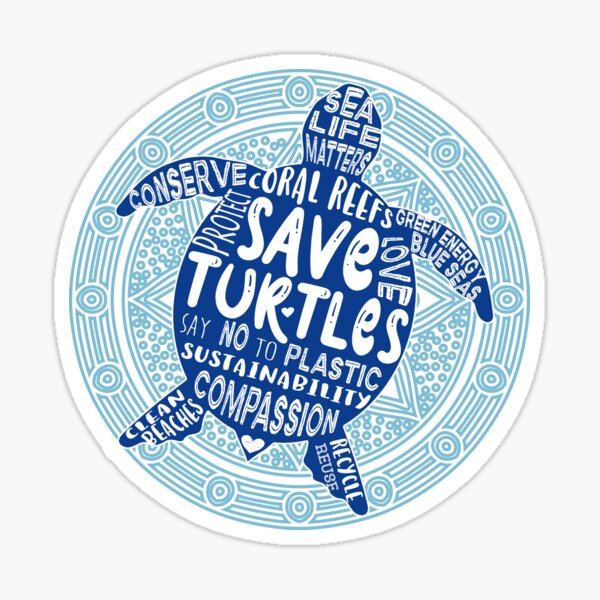 Item preview, Save Turtles - Boho Silhouette Words designed and sold by jitterfly.