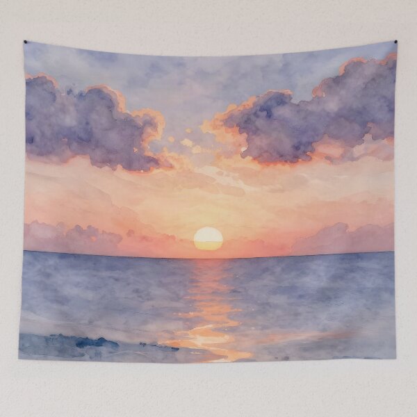 Item preview, Sunset: Peaceful Ocean Horizon designed and sold by Serene Strokes Art.